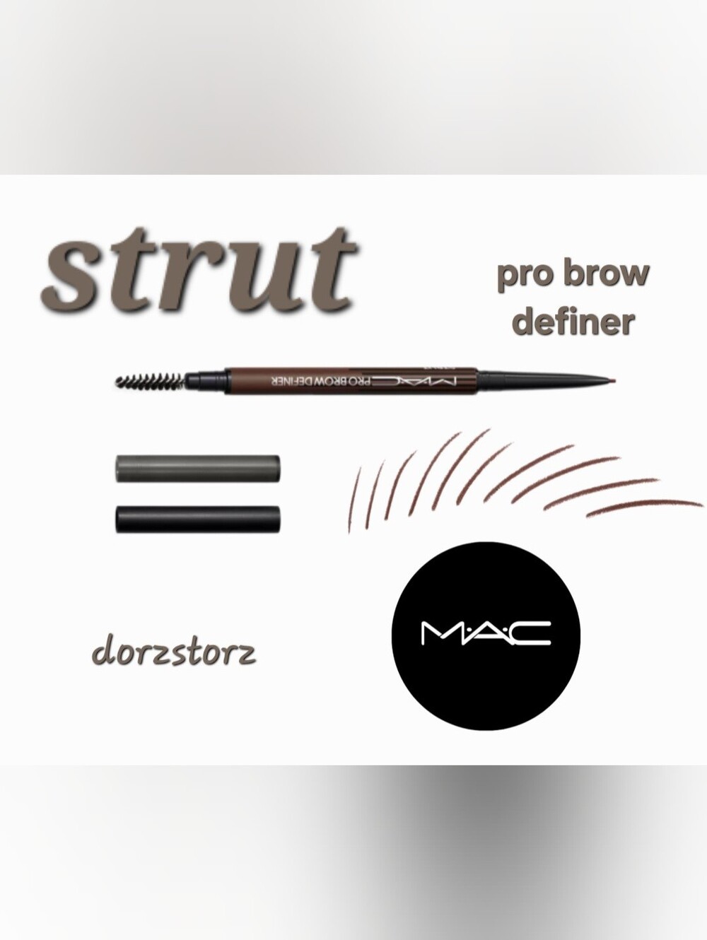 MAC Pro Brow Definer • STRUT• Warm Brown Brow Pencil • .001 oz • New in box